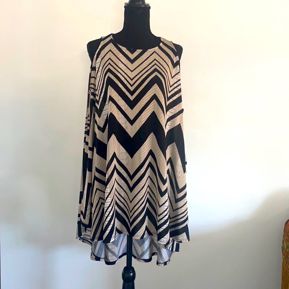 Bathing suit cover black and tan
